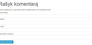 „Rašyk komentarą”