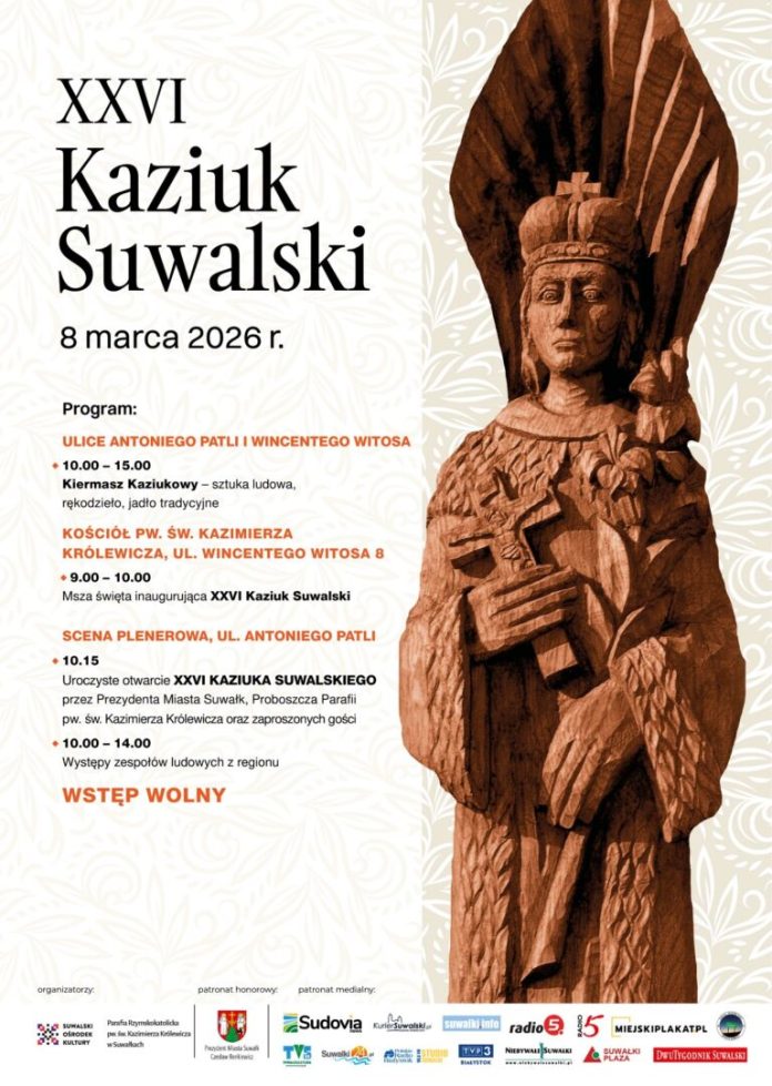 XXVI Kaziuko Suvalkų festivalis vyks 2026 m. kovo 8 d. XXVI Kaziuko Suvalkų festivalis vyks 2026 m. kovo 8 d.