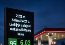 Naujos didžiausios degalų kainos Lenkijoje nuo 2026 m. balandžio 24 d. Naujos didžiausios degalų kainos Lenkijoje nuo 2026 m. balandžio 24 d.