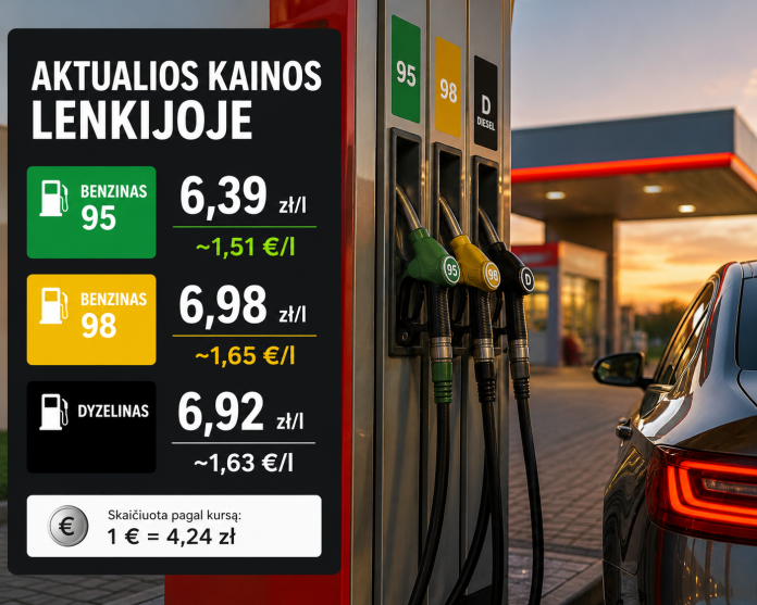 Didžiausios degalų kainos 2026 m. gegužės 14 d.