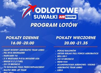 Įspūdingas „Suwałki AIR SHOW 2026“: informacija apie programą ir bilietus Įspūdingas „Suwałki AIR SHOW 2026“: informacija apie programą ir bilietus