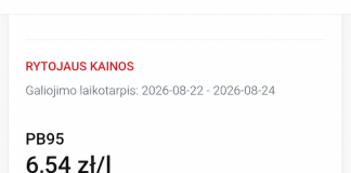Kuro kainos Lenkijoje 2026 m. rugpjūčio 22–24 d. savaitgalį. Paskelbtos naujos maksimalios kainos Kuro kainos Lenkijoje 2026 m. rugpjūčio 22–24 d. savaitgalį. Paskelbtos naujos maksimalios kainos